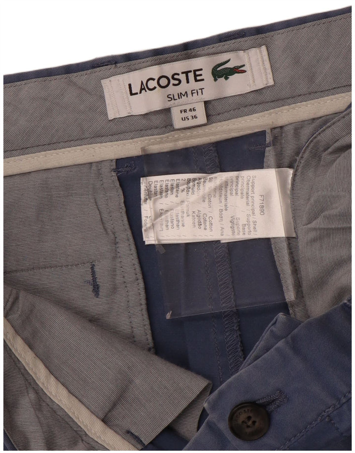 Lacoste Herren-Chinoshorts mit schmaler Passform, Größe 46, L, W36, Blau