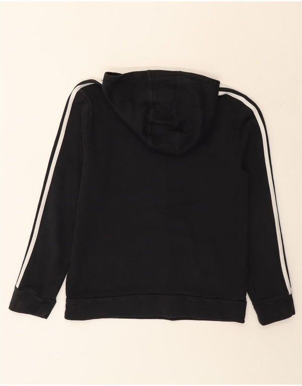 Adidas Damen Graphic Hoodie Pullover UK 10 Small Schwarz Baumwolle