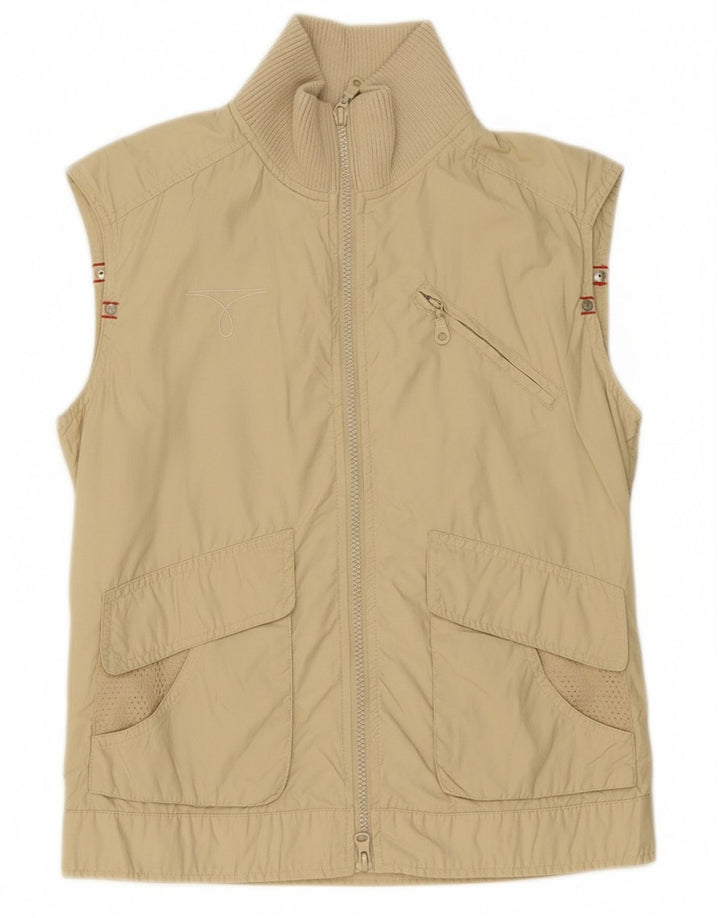 CALVIN KLEIN JEANS Womens Utility Gilet UK 10 Small Beige Polyamide