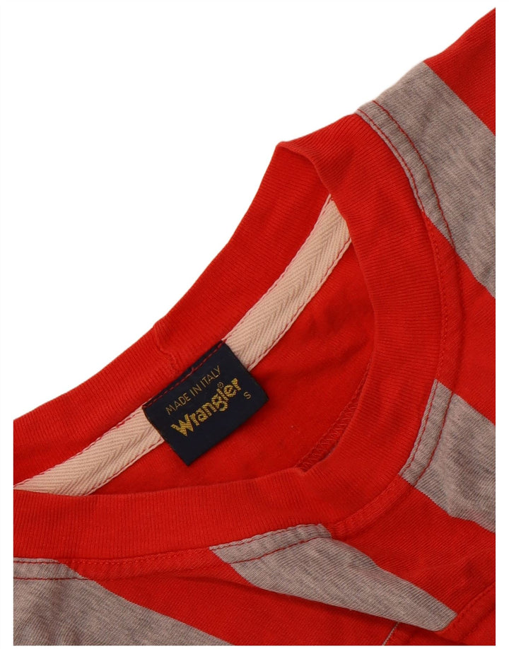 Wrangler Damen-Oberteil in Übergröße, 3/4-Ärmel, UK-Größe 10, Größe S, rot gestreift