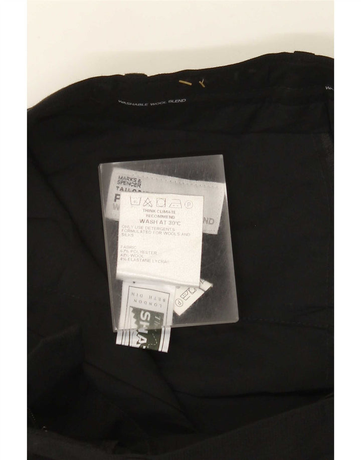 Gerade Herren-Anzughose von Marks & Spencer, W30, L33, Schwarz, Polyester