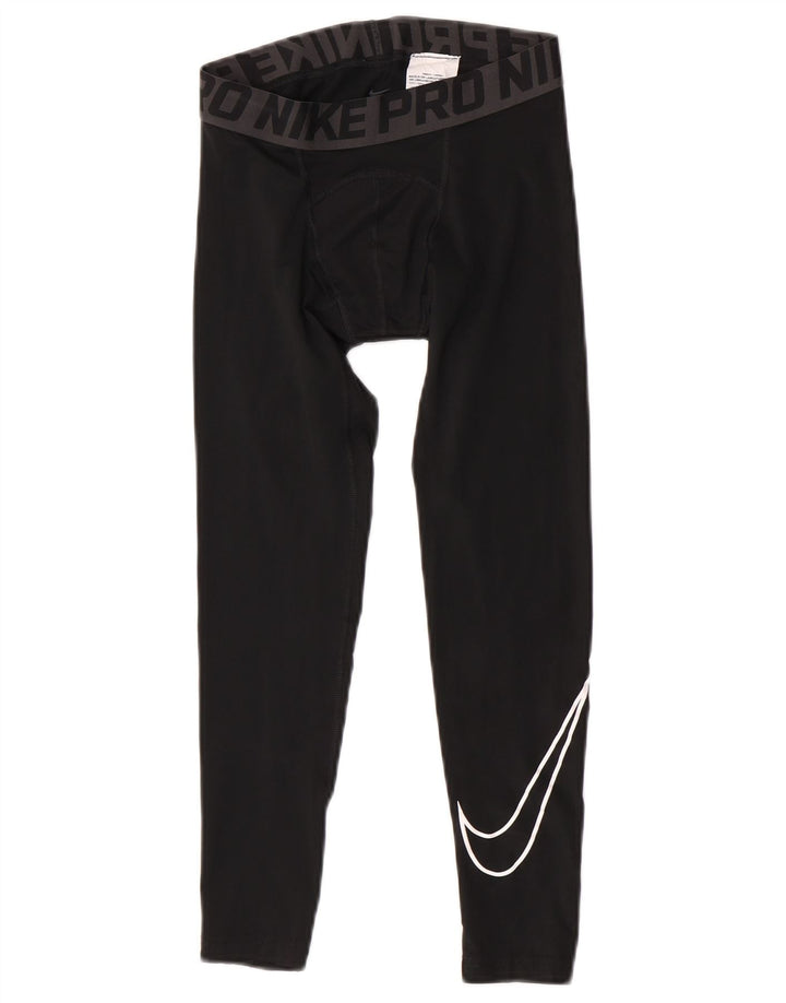 Nike Kompressions-Grafik-Leggings für Jungen, 10–11 Jahre, mittelgroßes schwarzes Polyester