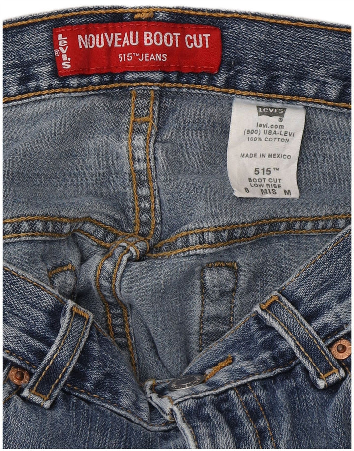 Levi's Damen 515 Bootcut-Jeans mit niedriger Taille, US 8, Mittel, W30, L31, blaue Baumwolle