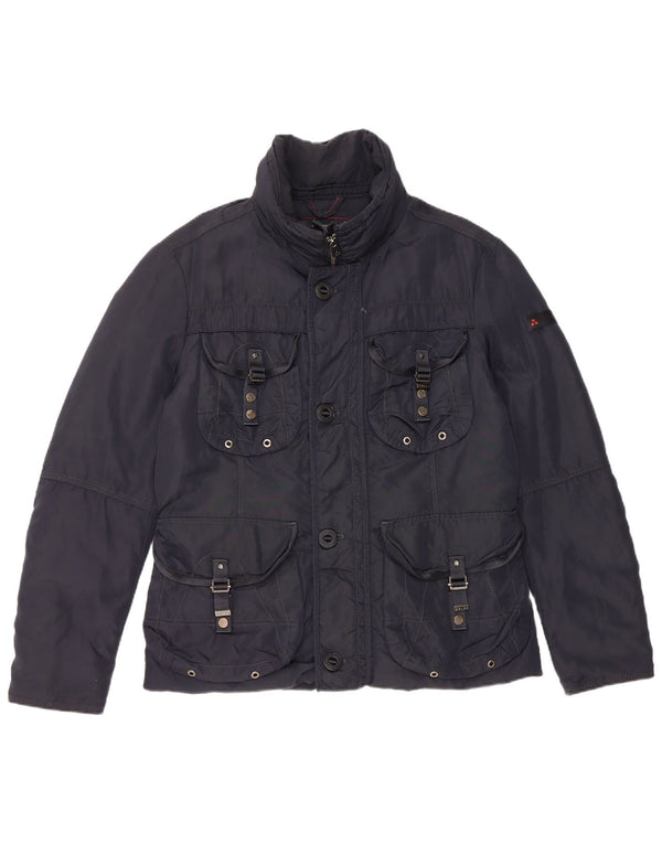 PEUTEREY Herren-Utility-Jacke UK 38 Medium Navy Blue Polyamid