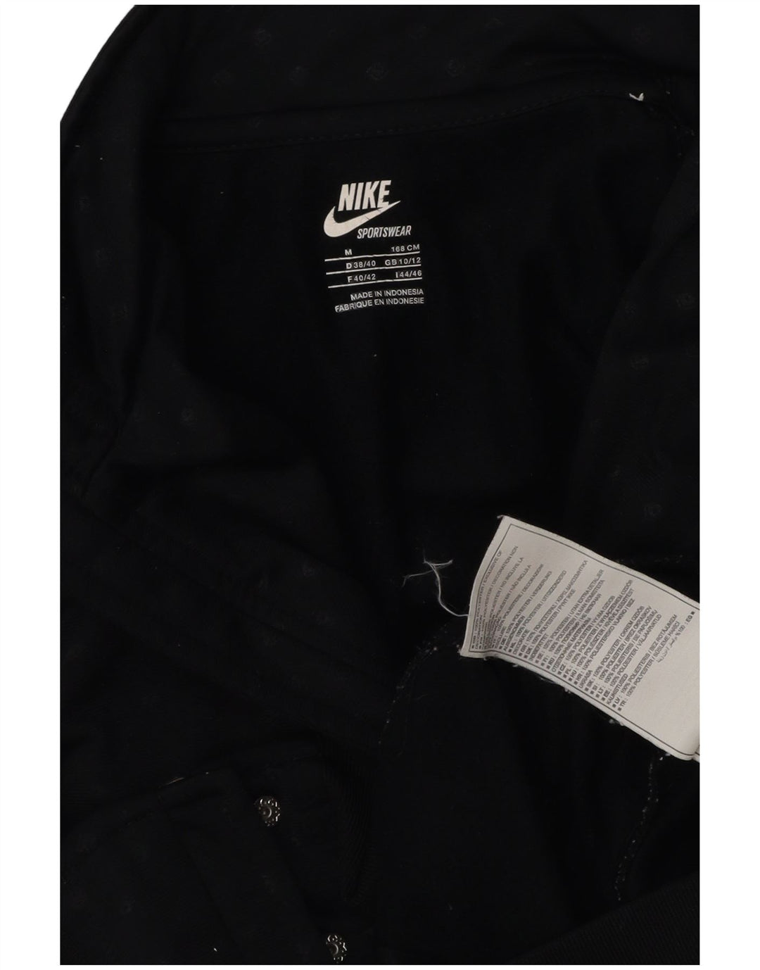 Nike Damen-Trainingsanzug-Top-Jacke UK 10/12 Medium Navy Blue Spotted