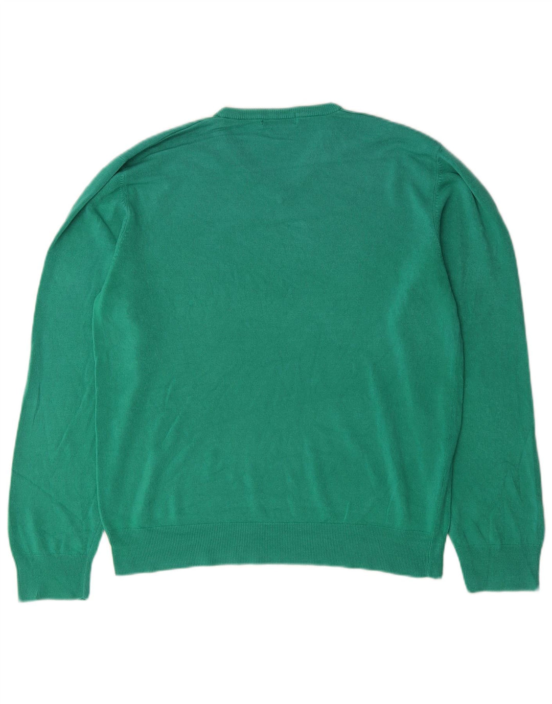 Marks & Spencer Herren Blue Harbor V-Ausschnitt Pullover Pullover Large Grün