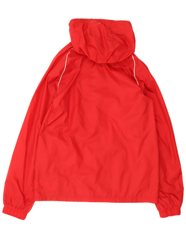 ADIDAS Mens Hooded Rain Jacket UK 38 Medium Red Polyamide Vintage Adidas and Second-Hand Adidas from Messina Hembry 