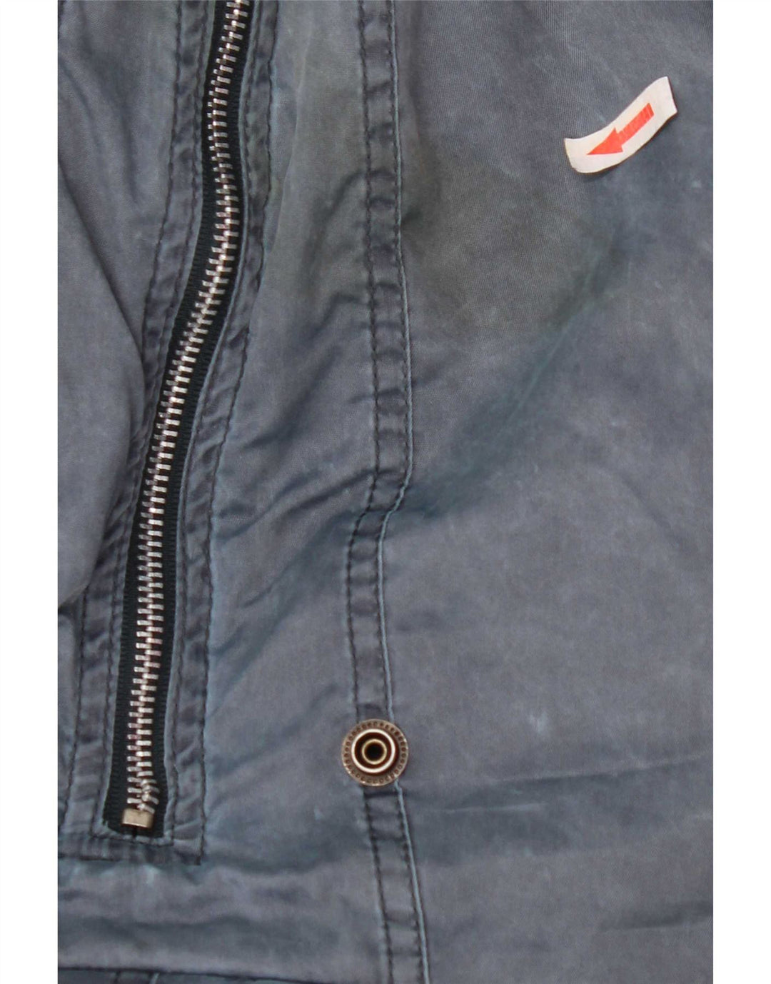 Vintage Herren Bomberjacke mit Kapuze UK 42 XL Marineblau Polyamid