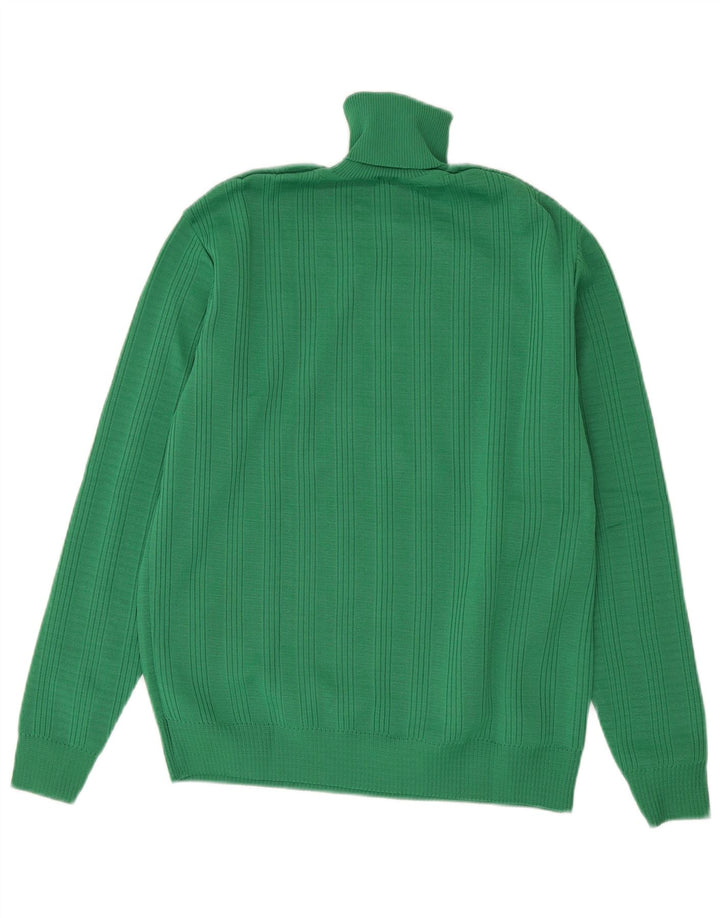 Vintage Herren Rollkragenpullover IT 50 Mittelgrün
