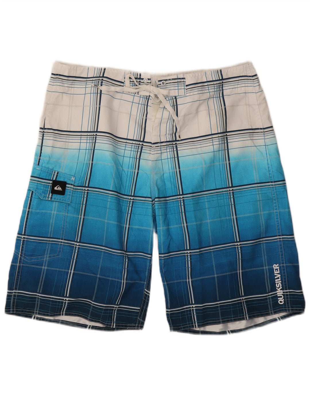 Quiksilver Herren-Badeshorts, groß, blau kariert, Polyester