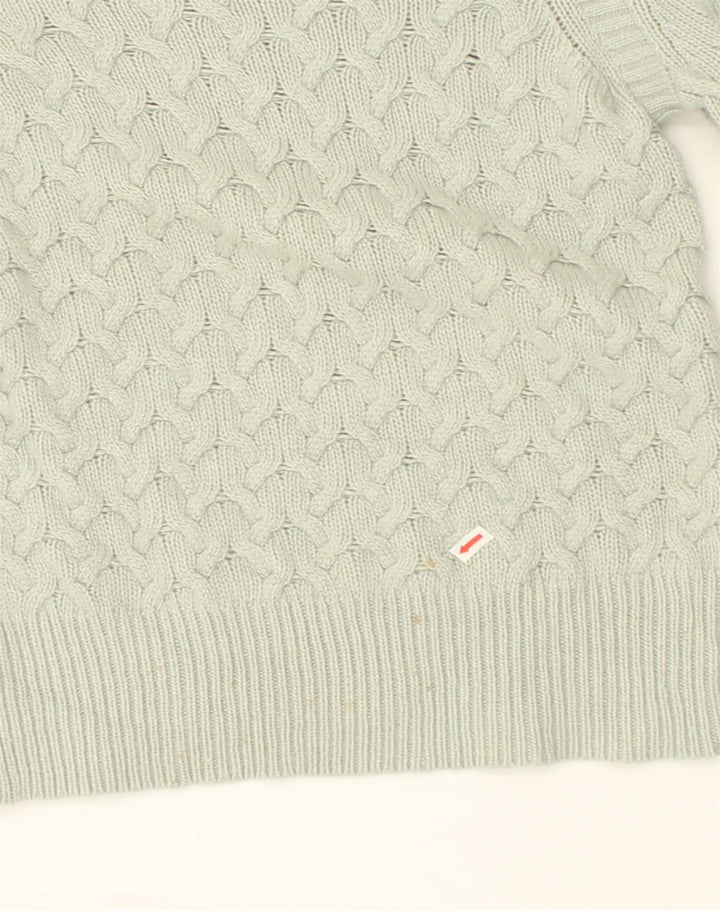 J. CREW Womens Crew Neck Jumper Sweater UK 10 Small Grey Viscose | Vintage J. Crew | Thrift | Second-Hand J. Crew | Used Clothing | Messina Hembry 