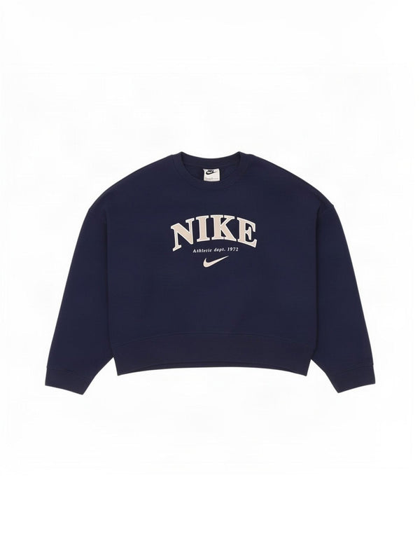 Nike Crop Graphic Sweatshirt-Pullover für Mädchen, 10–11 Jahre, mittleres Marineblau