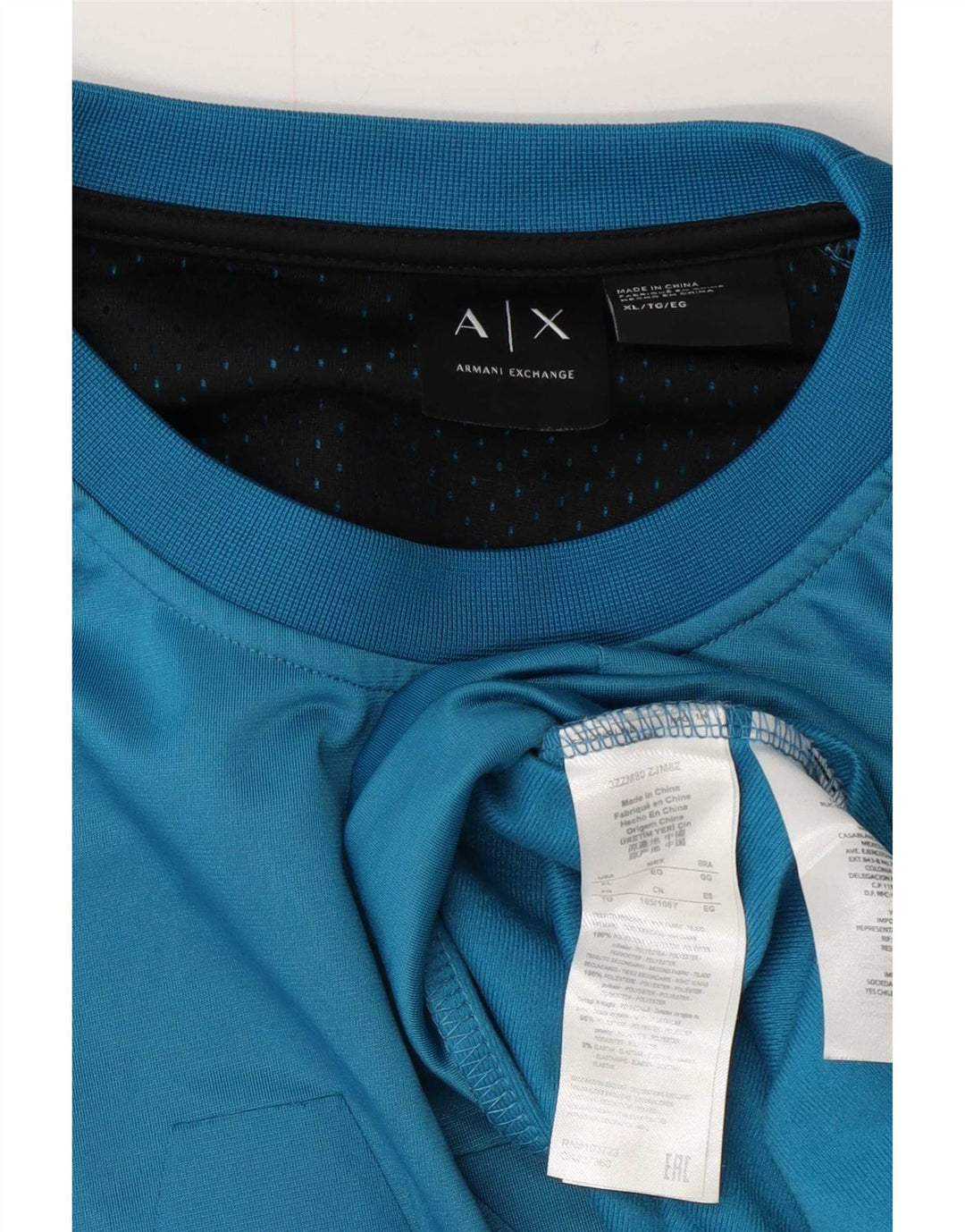 Armani Herren Grafik Sweatshirt Pullover XL Blau Polyester