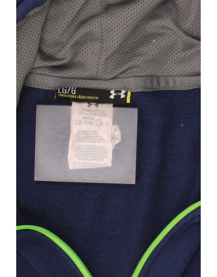 Under Armour Herren-Kapuzenpullover mit Reißverschluss, groß, aus blauer Baumwolle