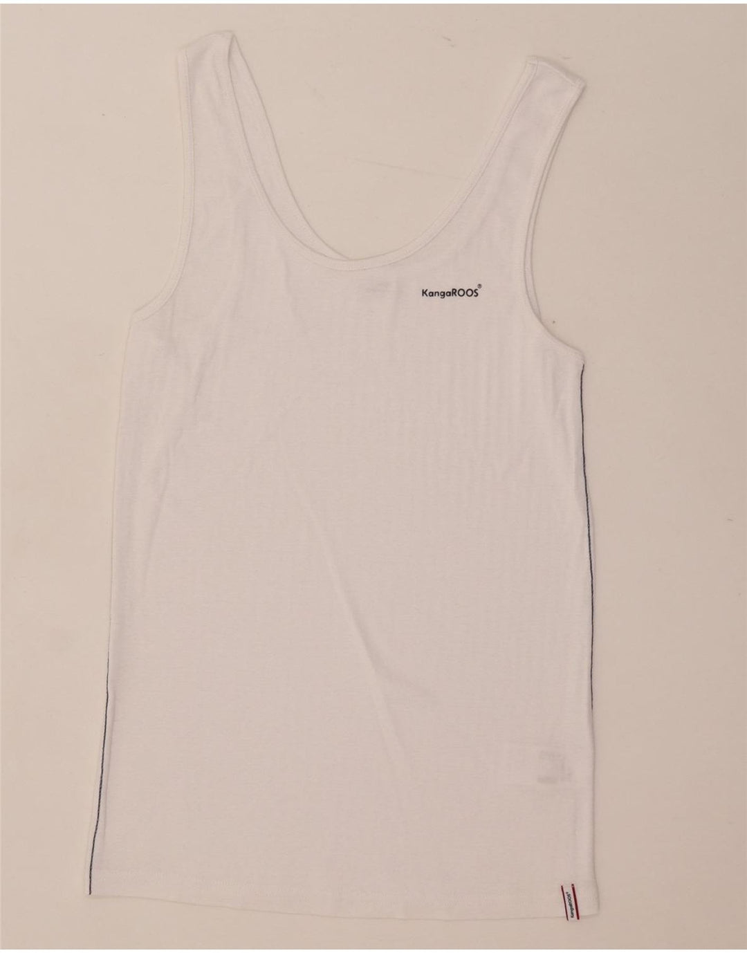 Kangaroos Damen Weste Top UK 14/16 Large Weiße Baumwolle