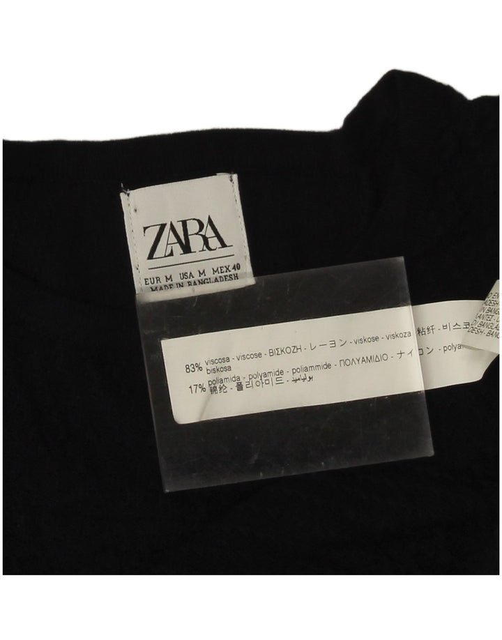 Zara Herren-Pullover mit Rundhalsausschnitt, mittlere marineblaue Viskose