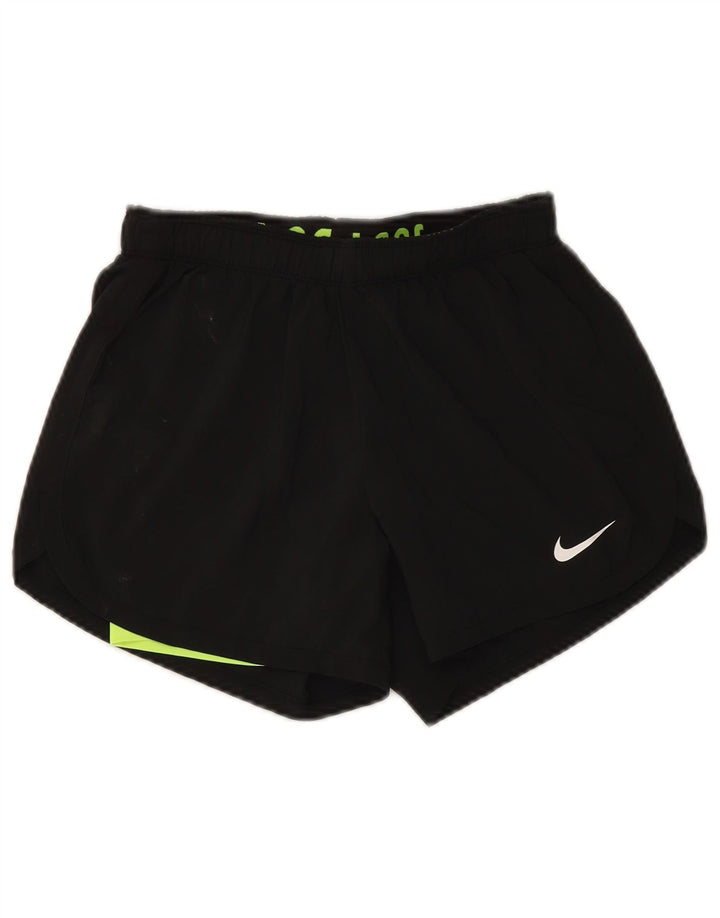 Nike Damen Dri Fit Sport Shorts UK 8 Small Schwarz