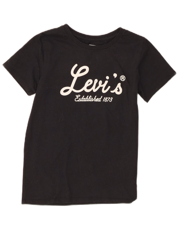 Levi's Mädchen-T-Shirt mit Grafik, 13–14 Jahre, XL, schwarze Baumwolle