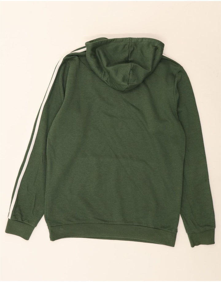 Adidas Herren Kapuzenpullover aus mittelgrüner Baumwolle