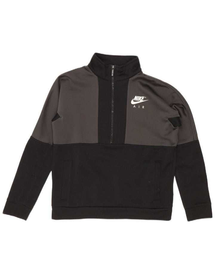 Nike Jungen-Sweatshirt mit Grafik, 12–13 Jahre, Größe L, Schwarz, Farbblock