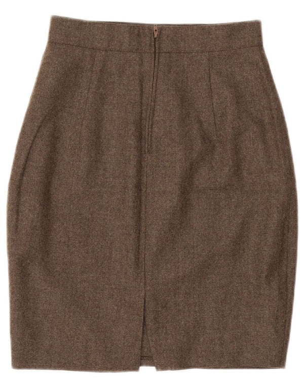 Vintage Damen Bleistiftrock IT 40 Small W26 Graue Wolle