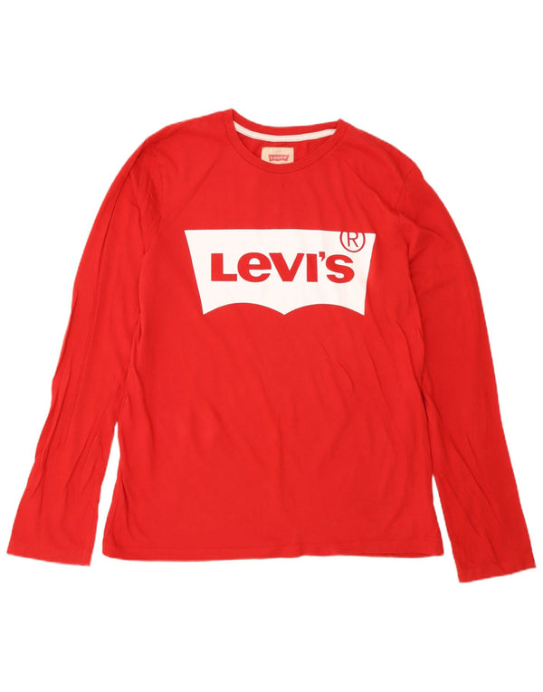 Levi's Jungen Graphic Top Langarm 15–16 Jahre rote Baumwolle