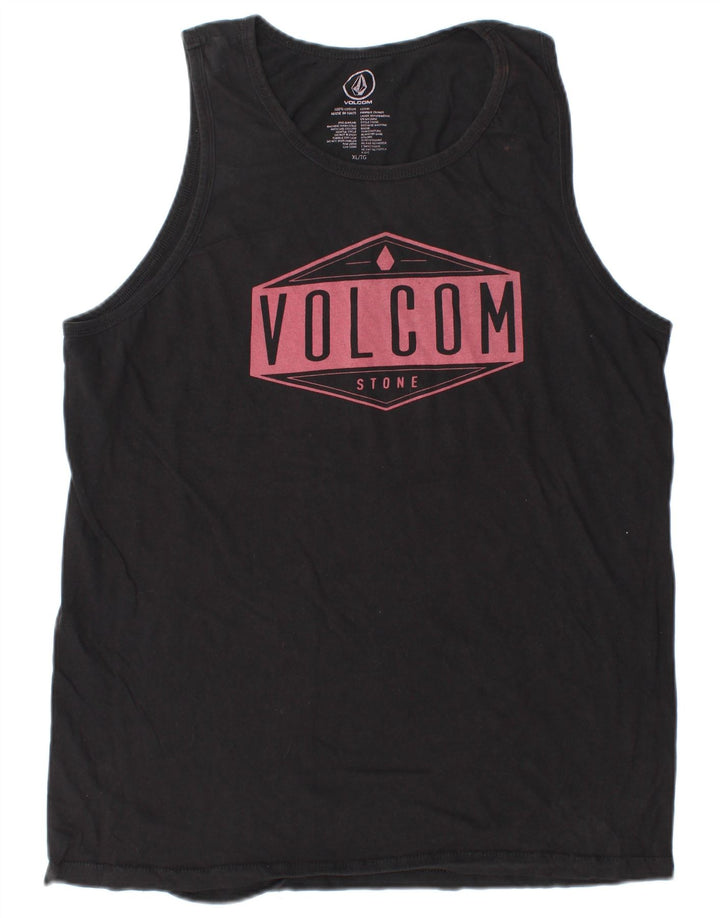 VOLCOM Herren Grafikweste Top XL Schwarz Baumwolle