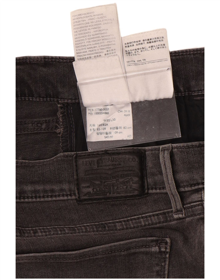 LEVI'S Damen 710 Super Skinny Jeans W32 L30 Graue Baumwolle