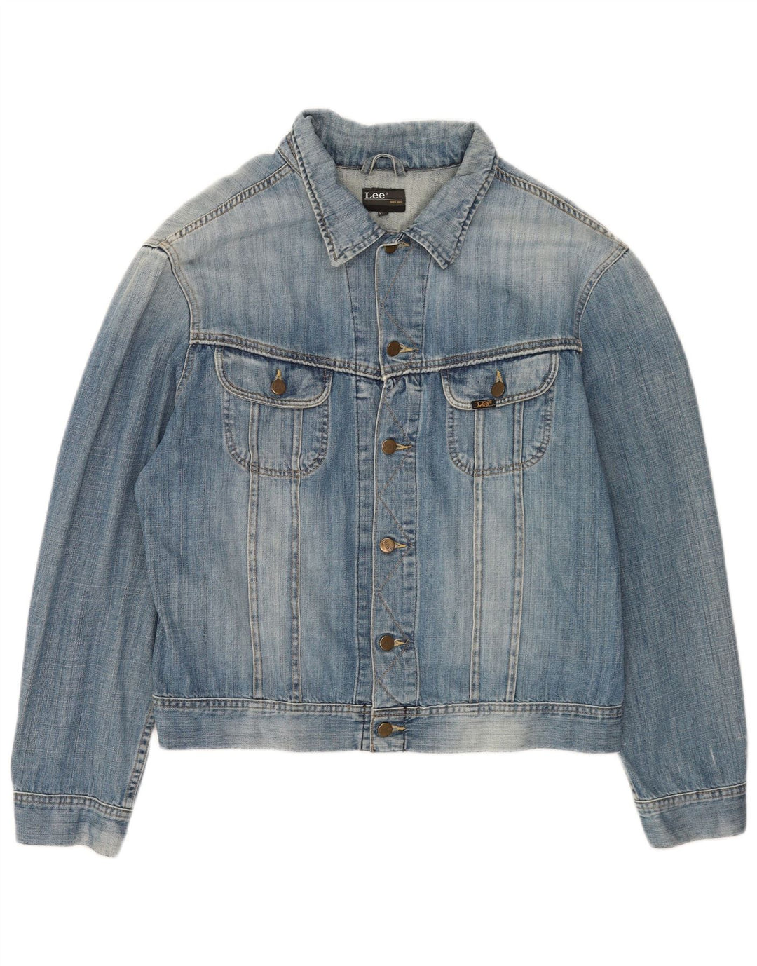 Lee Herren Jeansjacke UK 44 2XL Blaue Baumwolle