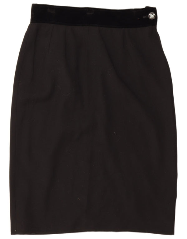 Valentino Damen Bleistiftrock UK 12 Medium W30 Schwarz