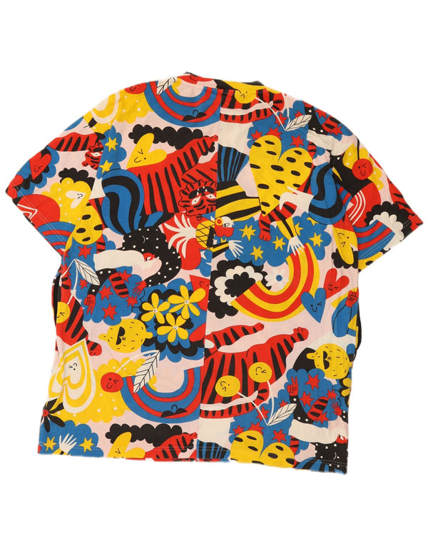 Adidas Damen Graphic Oversized T-Shirt Kleid UK 12/14 Medium Mehrfarbig