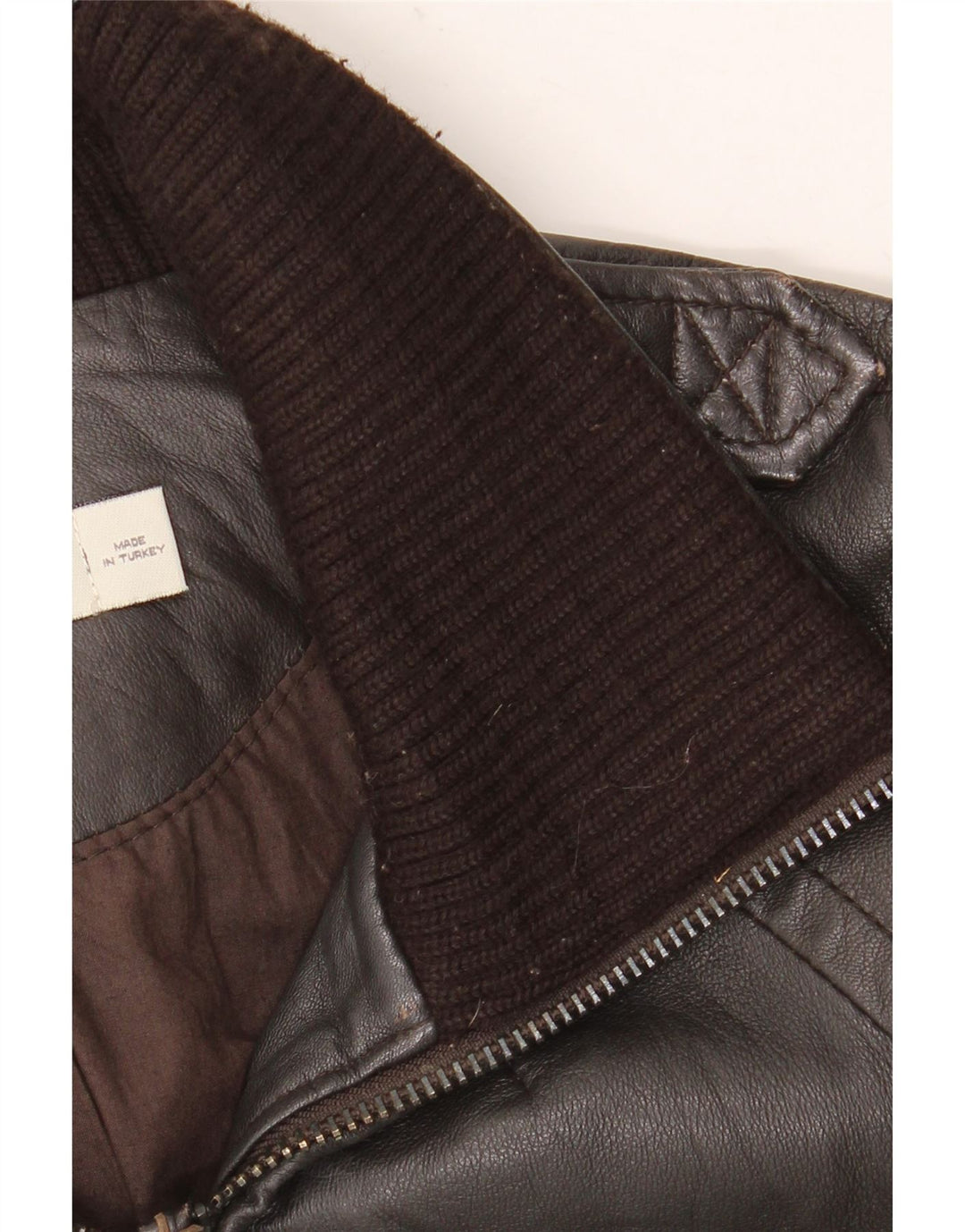 Zara Damen Lederjacke UK 10 Kleines braunes Leder