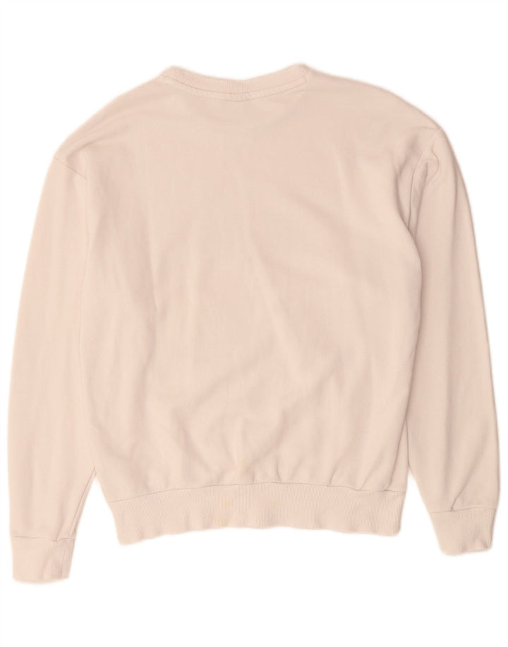 PUMA Herren-Sweatshirt mit Grafik, Größe S, cremefarbene Baumwolle