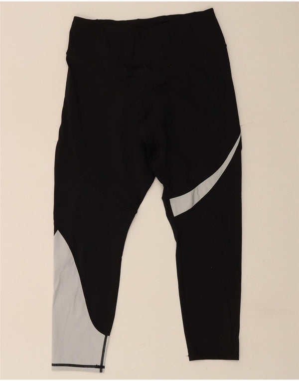 Puma Damen Crop Leggings UK 18 XL Schwarz Colourblock