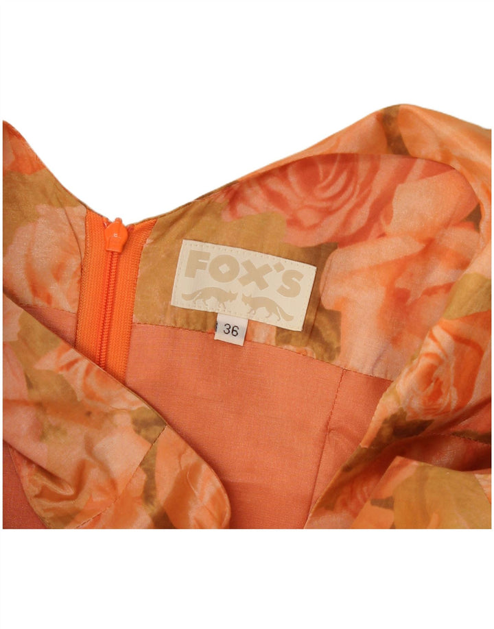 Fox's Damen Ärmelloses Etuikleid EU 36 Small Orange Floral