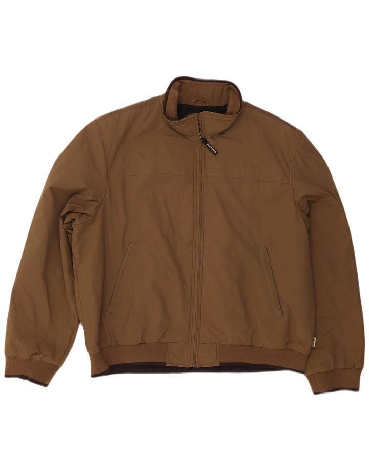Geox Respira Herren Bomberjacke UK 48 4XL Braunes Nylon