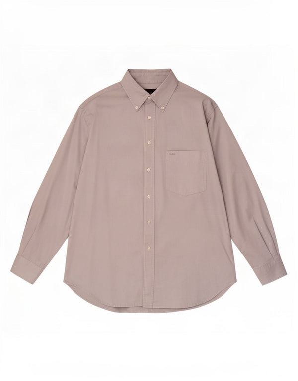 Gas Mens Shirt Medium Grey Cotton