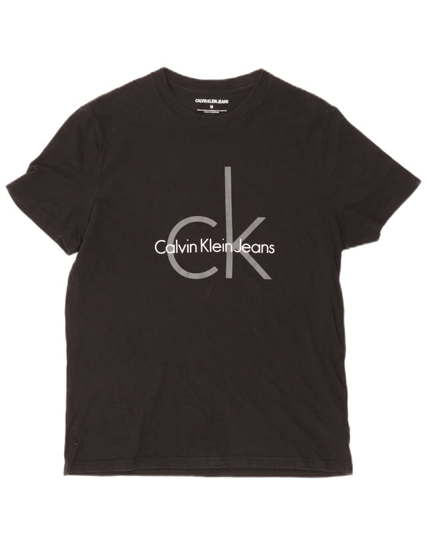 Calvin Klein Jeans Herren Grafik-T-Shirt-Oberteil Mittelschwarz