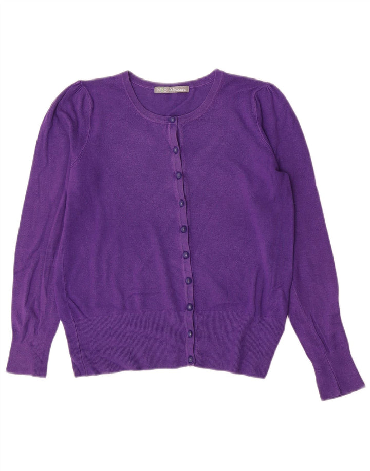 Marks & Spencer Damen-Cardigan-Pullover UK 10 Small Lila Viskose