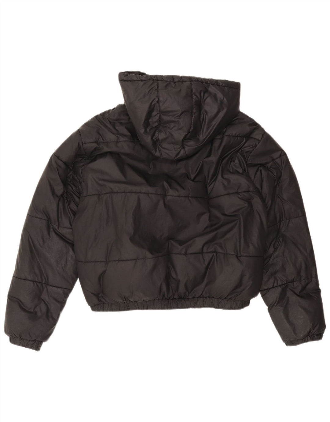 ELLESSE Damen Übergroße, gepolsterte Kapuzenjacke UK 12 Mittelschwarzes Polyester