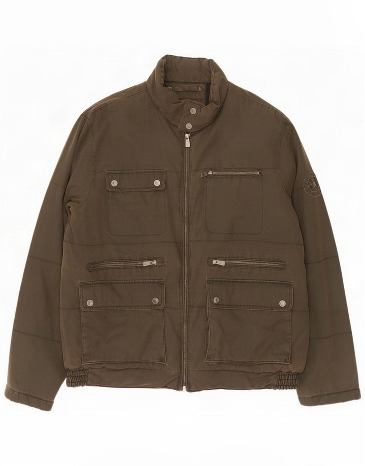 Engbers Herren Wattierte Jacke IT 52 XL Braunes Polyester