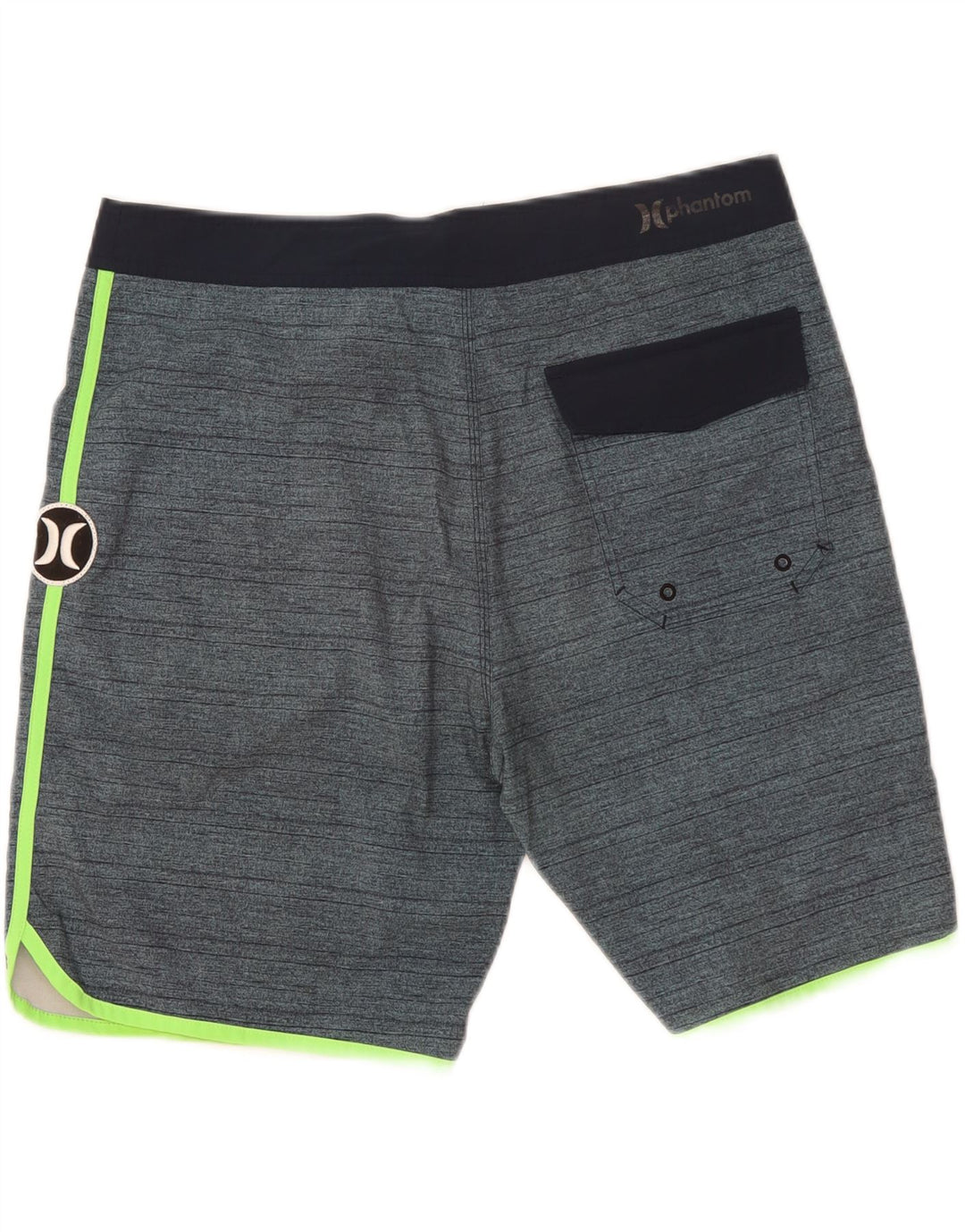 Hurley Herren-Badeshorts mit Grafik, groß, blau gestreift, Polyester