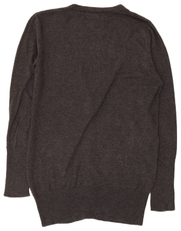 Zara Damen-Cardigan-Pullover UK 14 Large Grau Rayon