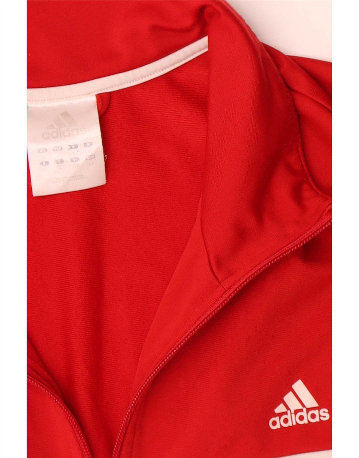 Adidas Herren-Trainingsanzug-Top-Jacke, großes rotes Farbblock-Polyester