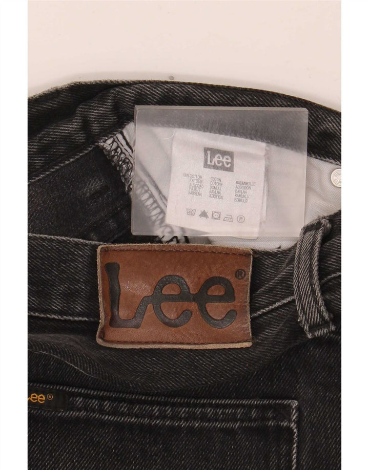 Lee Herren Brooklyn Straight Jeans W36 L34 Schwarze Baumwolle