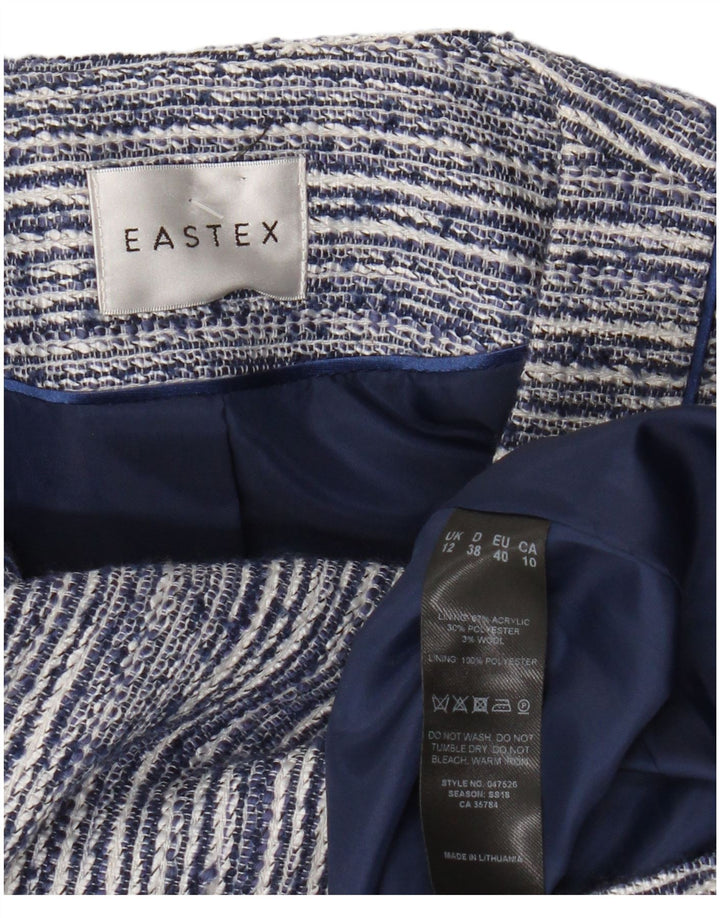 Eastex Damen-Blazer mit 5 Knöpfen, UK 12, mittelmarineblau gestreift
