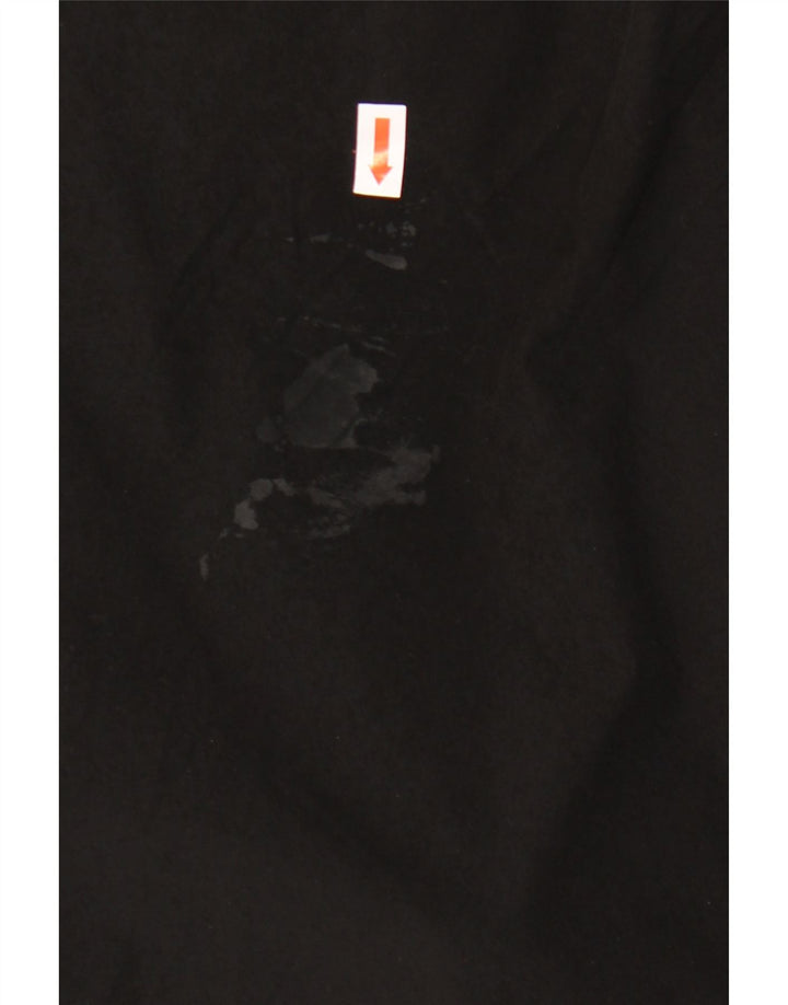 ZARA Damen-Übergroßer Mantel mit Kapuze, UK 6, XS, schwarzes Nylon
