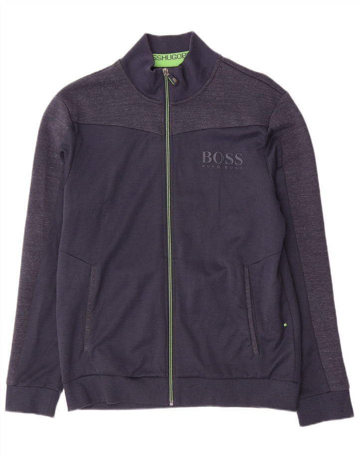 Hugo Boss Damen-Trainingsanzug mit normaler Passform, Top-Jacke, UK 16, Größe L, Marineblau