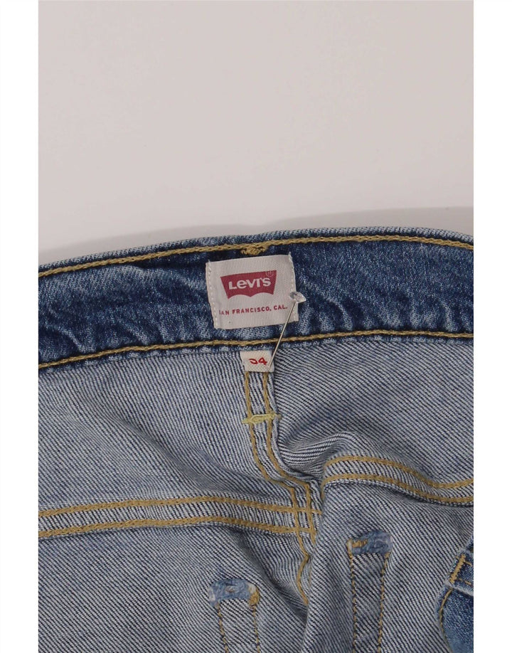 Levi's Damen Straight Jeans W34 L27 Blaue Baumwolle