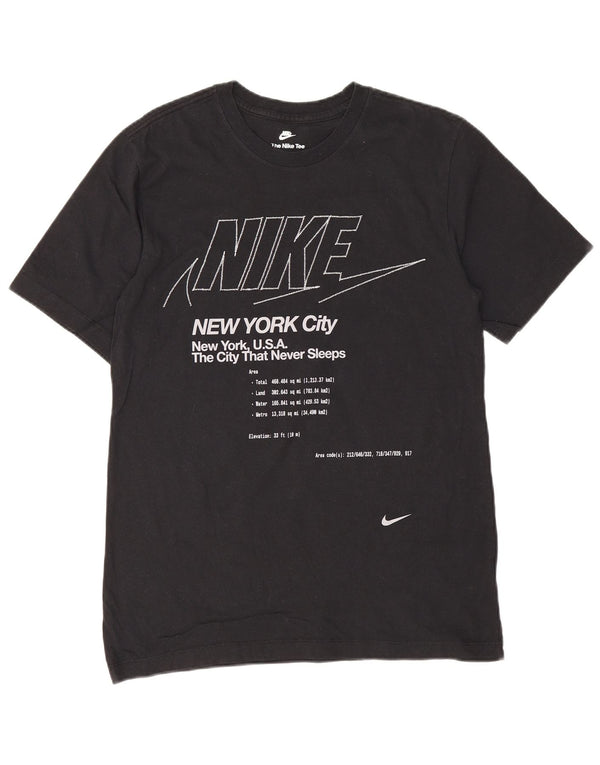 Nike Herren-T-Shirt „New York City“ mit Grafik, mittelschwarze Baumwolle
